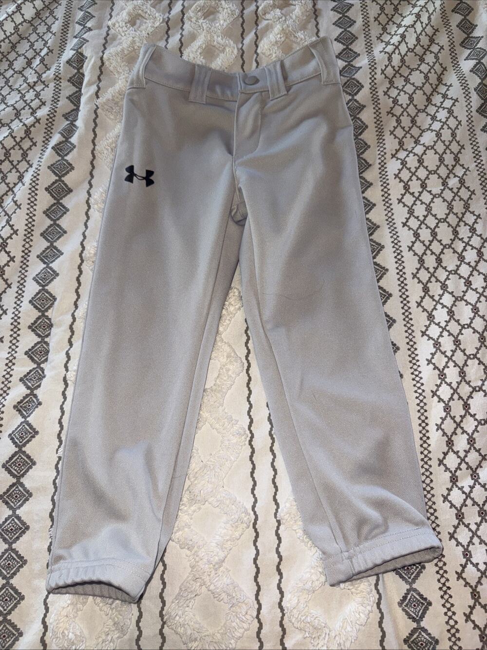 Under Armour Baseball Pants Size 4 Gray